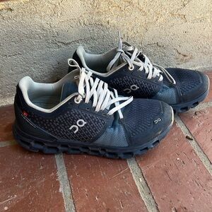 On Running Navy and Gray Athletic Running Shoes